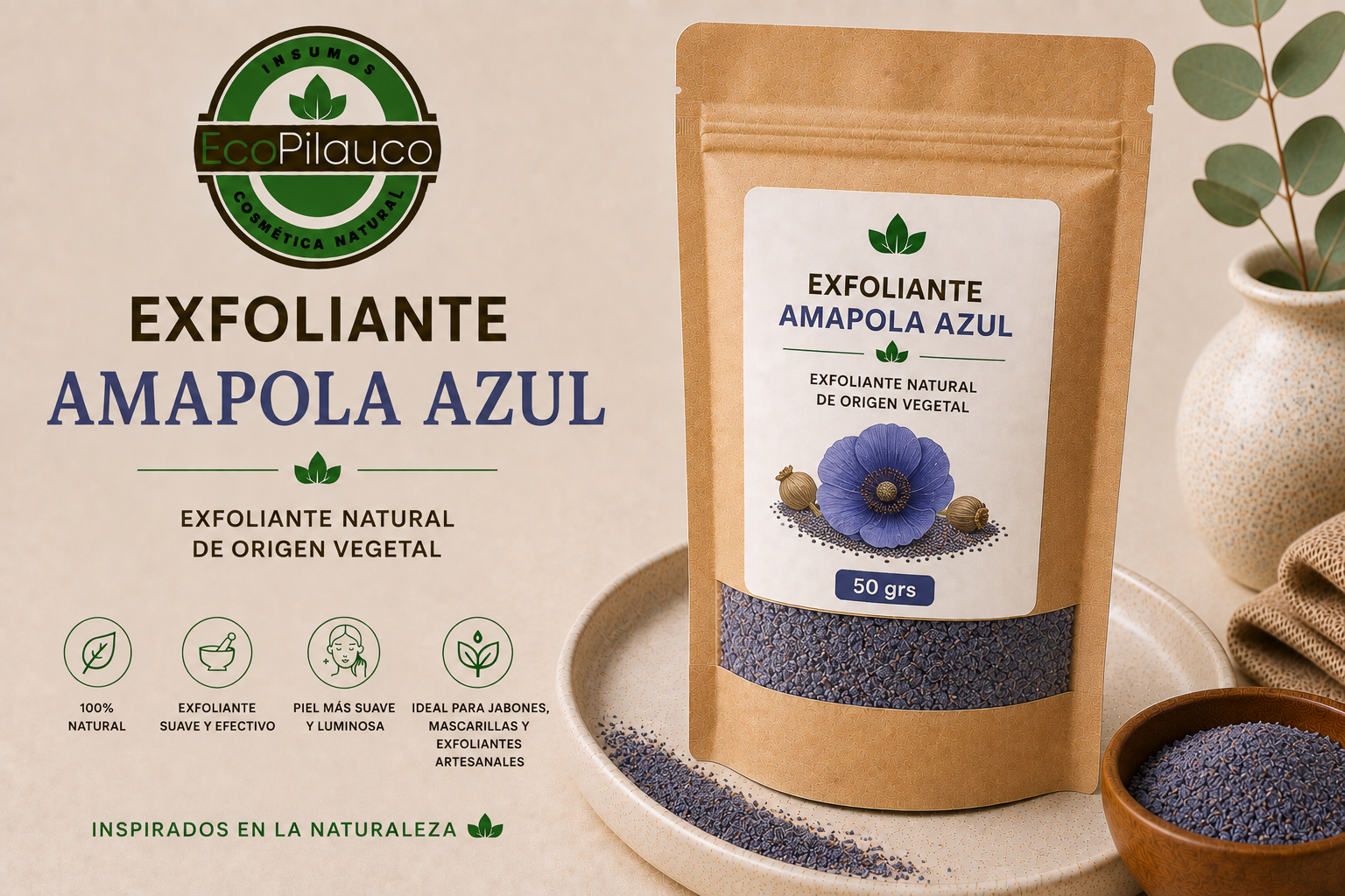 Exfoliante Amapola Azul 50 grs